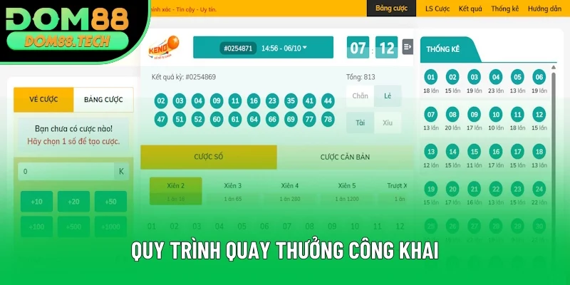 Quy trình quay thưởng luôn công khai Quy trình quay thưởng luôn công khai